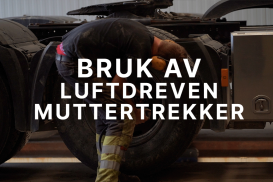 Bruk av luftdreven muttertrekker